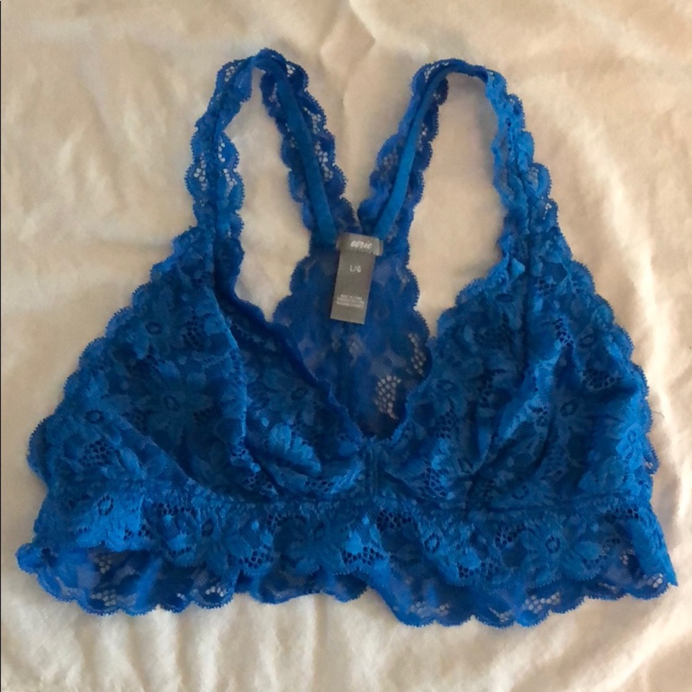 Blue lace bralette
